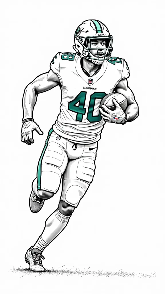 tyreek hill coloring pages dolphins